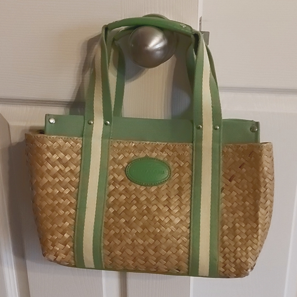 ***HOST PICK*** Tommy Hilfiger Vintage Wicker and Canvas Bag